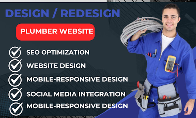 design plumber website, handyman website wordpress website