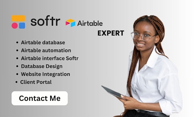 setup airtable database, airtable automation, airtable crm clay com softr expert