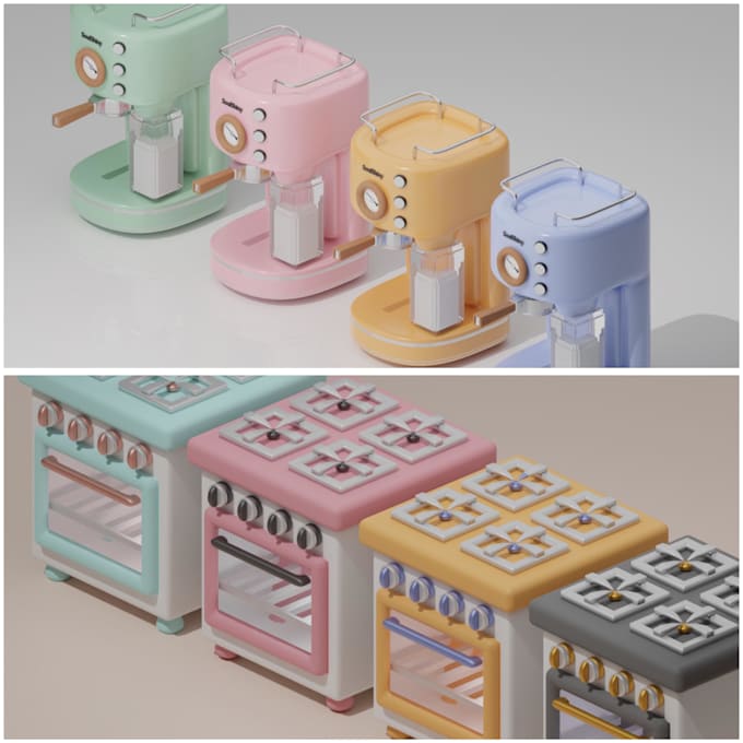 create stylized, low poly models, game props or asset packs
