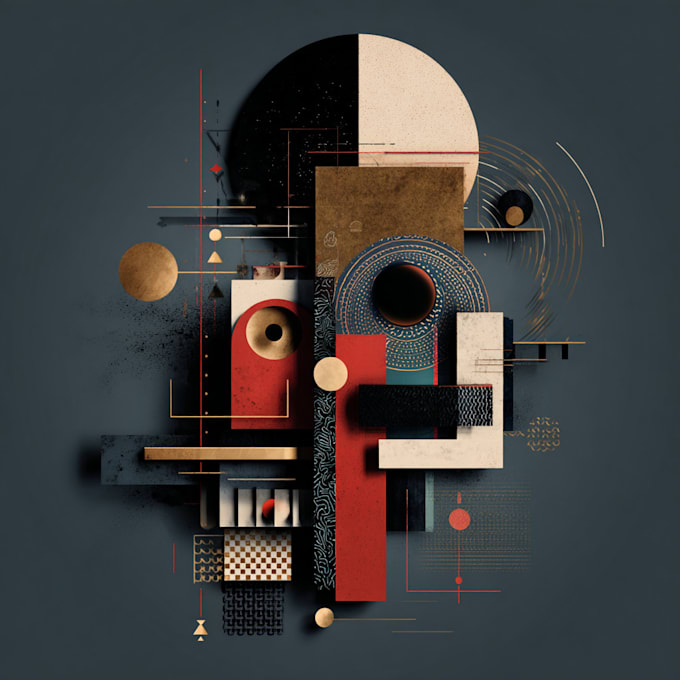 create abstract geometric digital art
