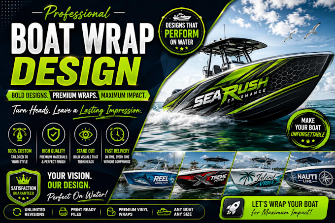 quickly create a boat wrap, jet ski, or yacht design