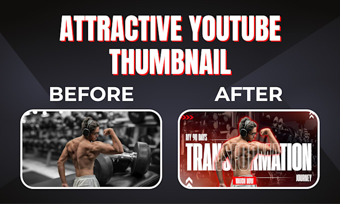 design attractive youtube thumbnails and reels covers