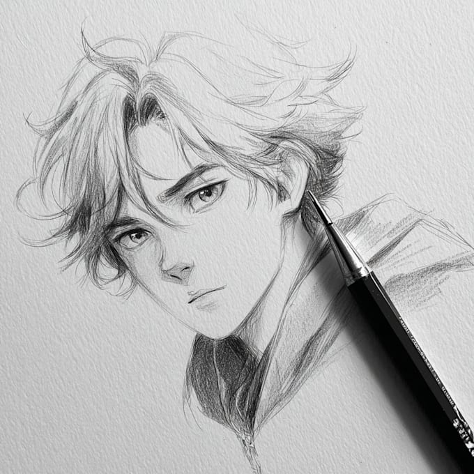 draw anime art character design illlustration, manga,