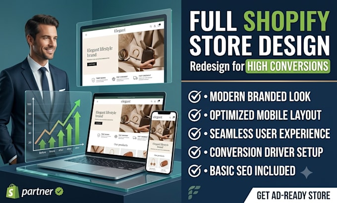 design a high converting single product shopify store design