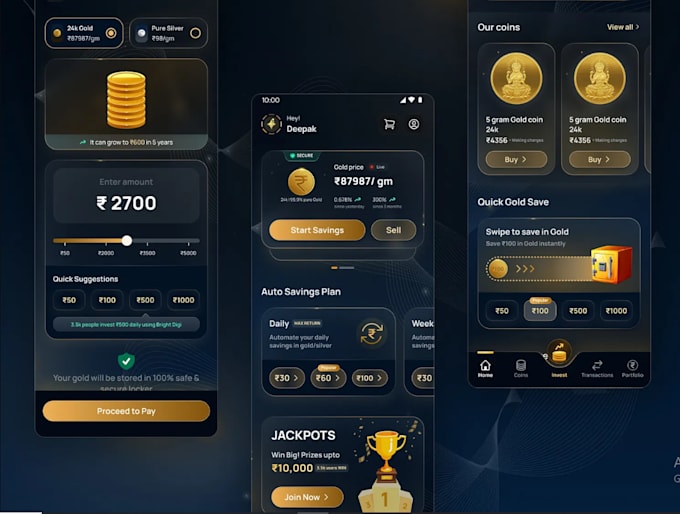 develop gold detector app, metal detector app, gold finder app, metal scanner,