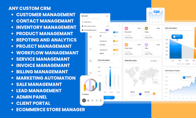 develop web based custom CRM for your business with CRM integration, erp