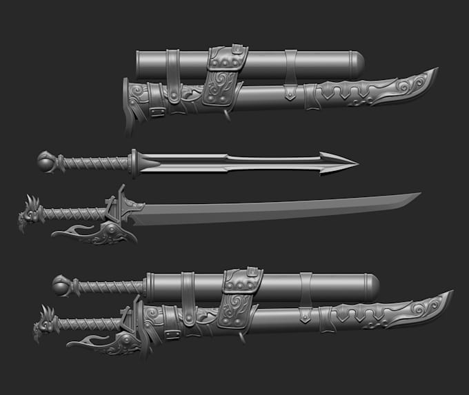 sculpt 3d cosplay weapons, airsoft gun models, and sci fi props for printing