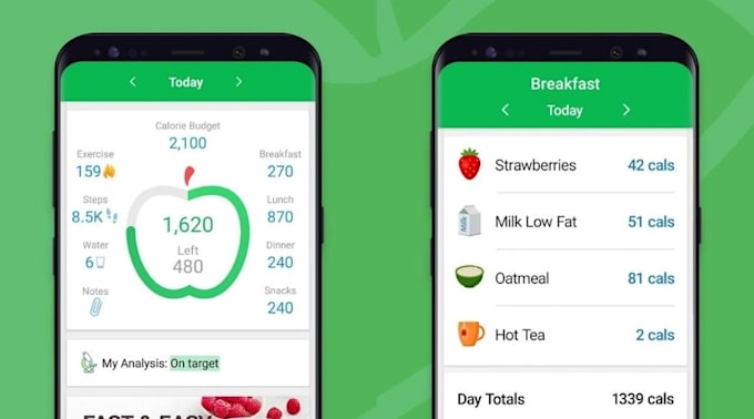 develop fitness app, weight loss app, calories tracking app, wellness app