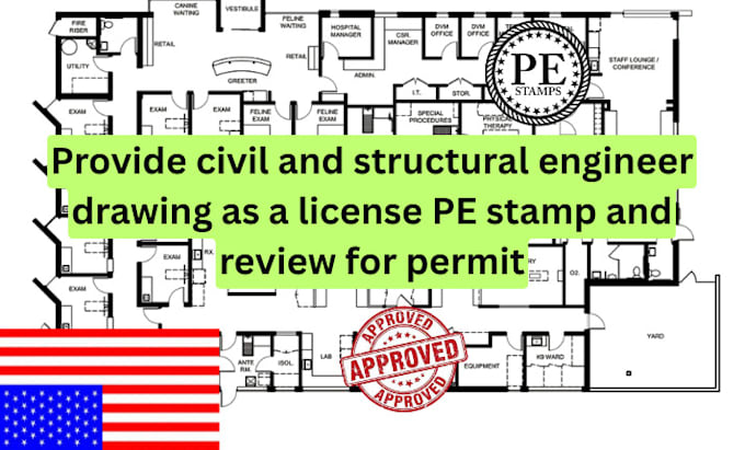 license architect structural engineering pe stamp in  florida illinois kansas