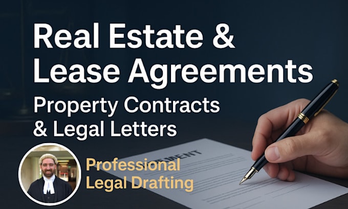 write real estate contracts, lease agreements, property documents, legal letter