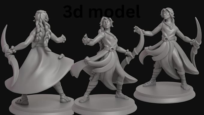 sculpt 3d character statue miniature toy 3d model action figure for 3d printing