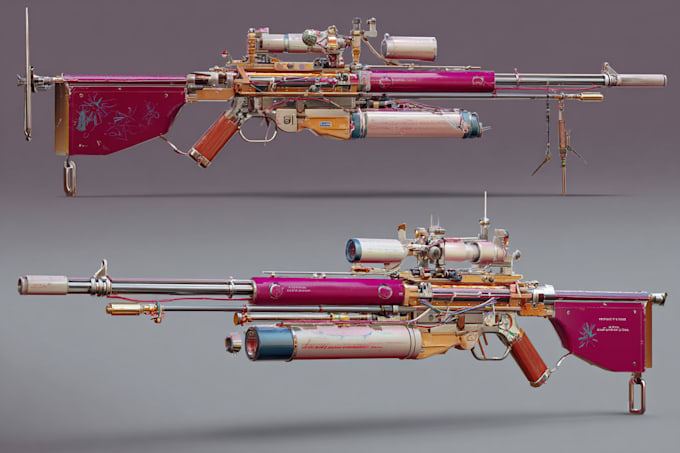 design stunning weapon concept art for games and projects