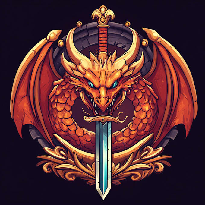 make unique medieval, fantasy, game logo title