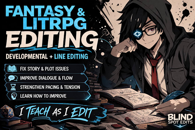 developmental and line edit your fantasy or litrpg chapter