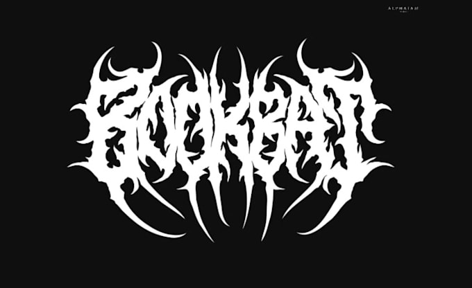 custom blackened death metal logo design