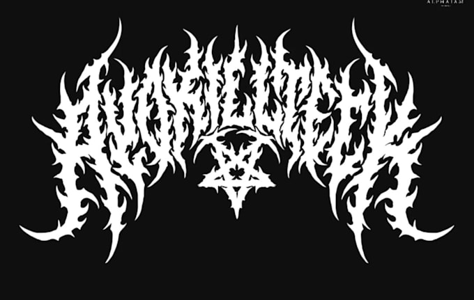 make a raw death metal logo with blood effects