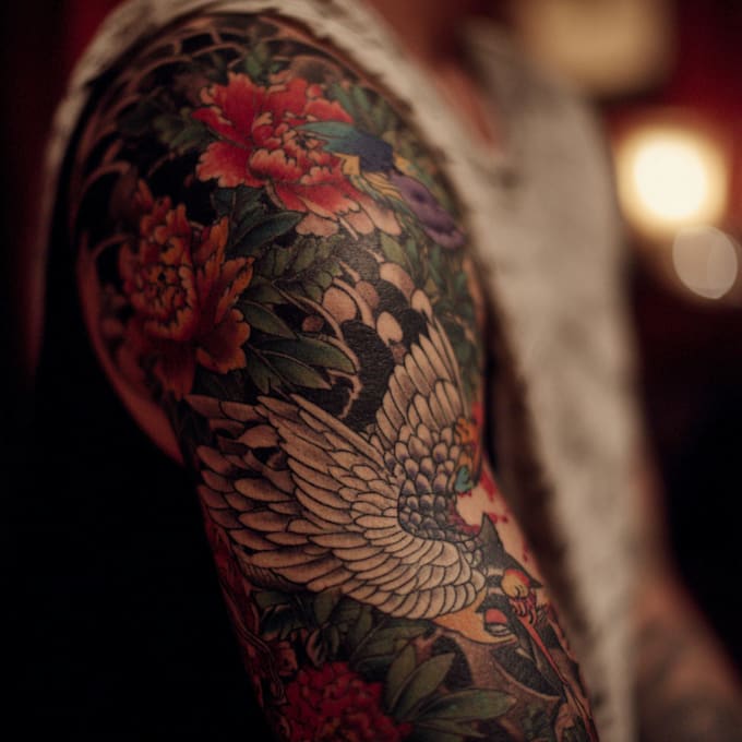 make a traditional japanese irezumi tattoo
