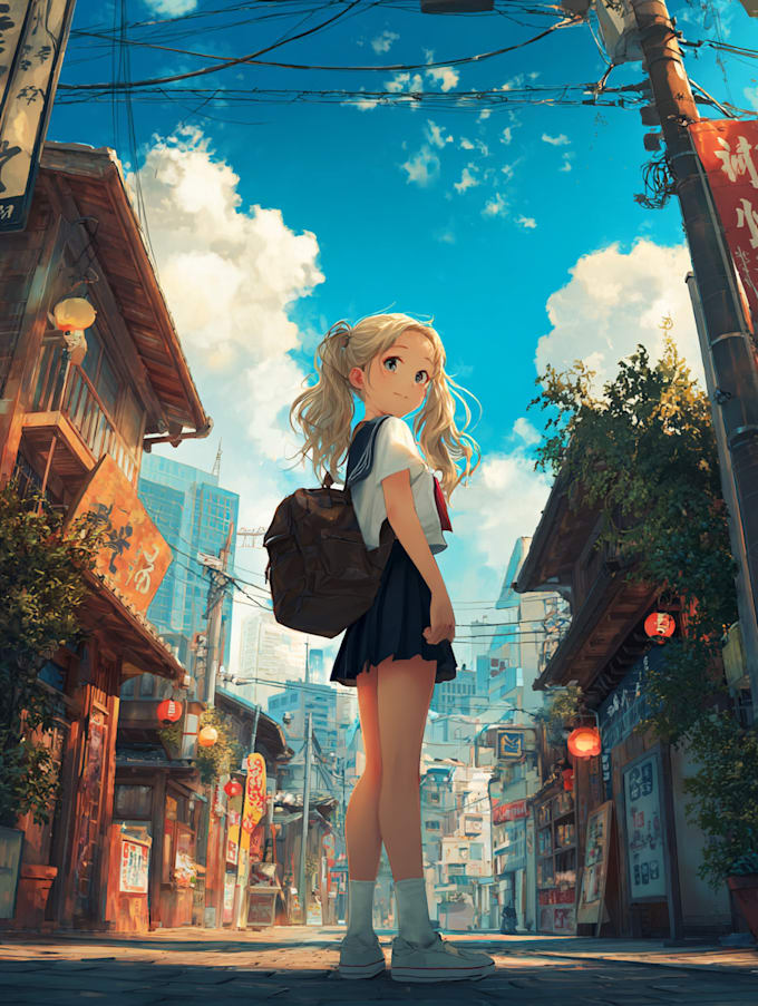 draw anime character design or reference sheet