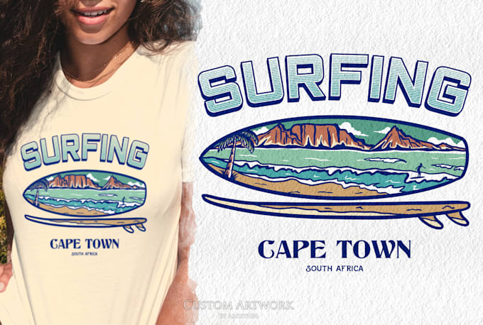 create a custom hand drawn retro vintage tshirt design