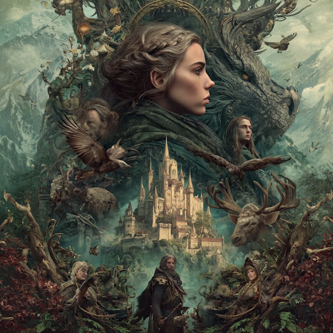 create an epic fantasy book cover