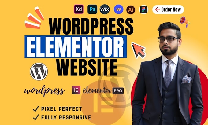 create wordpress elementor website, design elementor website