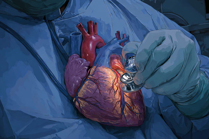 illustrate custom realistic medical art for commercial use