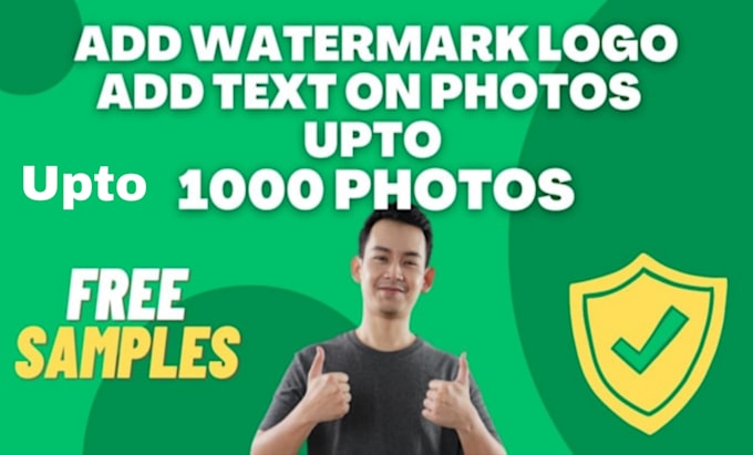 add watermark logo or add text image up to 1000 photos