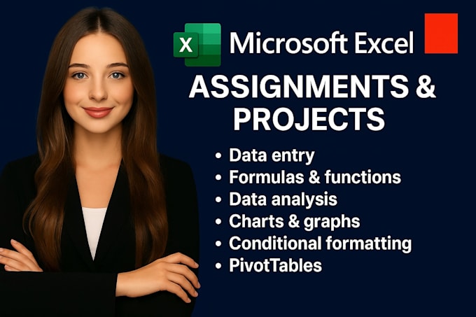 assist you in excel assignment, data analysis, vba, pivot tables and formatting