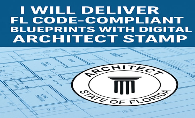 Deliver fl code compliant blueprints with digital architect stamp by ...