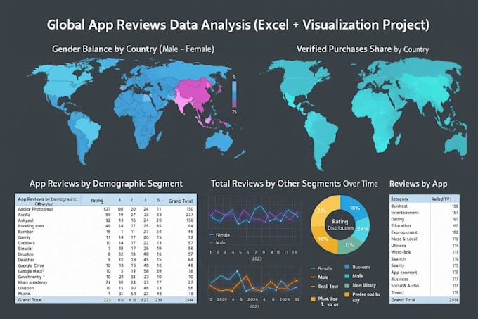 create professional excel dashboards and data analysis