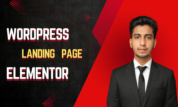 design a responsive wordpress landing page with elementor