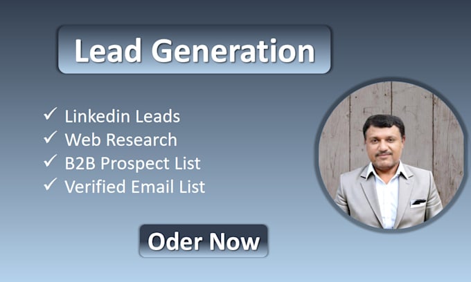 do b2b prospecting, linkedin leads, verified email list and web research expert