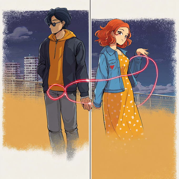 draw comic book illustration webtoon in anime style