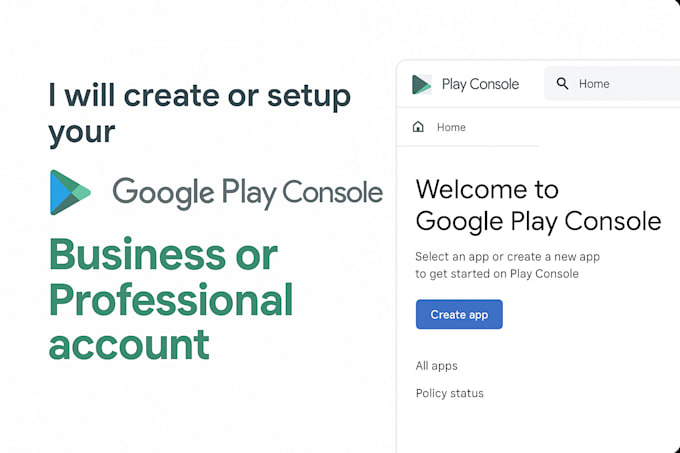 create or setup your google play console business or personal account