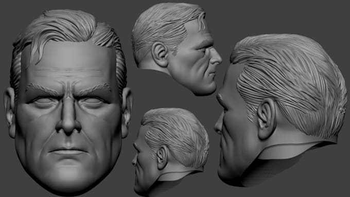 sculpt 3d head bust, 3d face sculpting, zbrush, 3d statue, printable 3d head