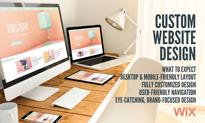 create a fully customized web design via wix