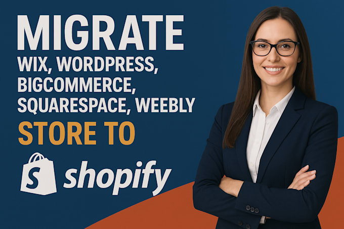migrate bigcommerce wix wordpress squarespace weebly store to shopify store