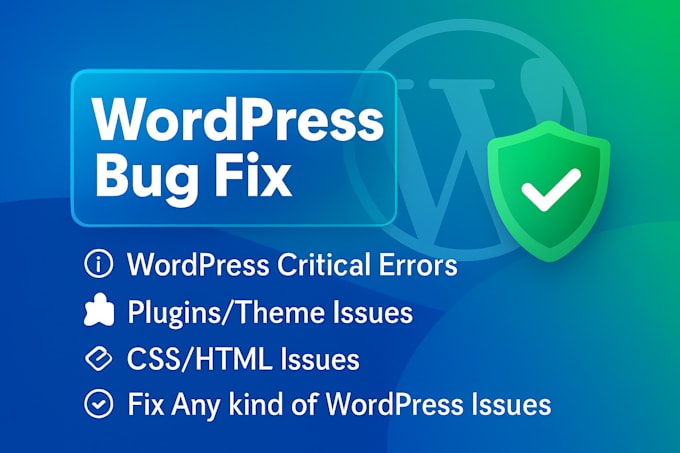 fix wordpress bugs errors and critical issues fast safe 24 hours
