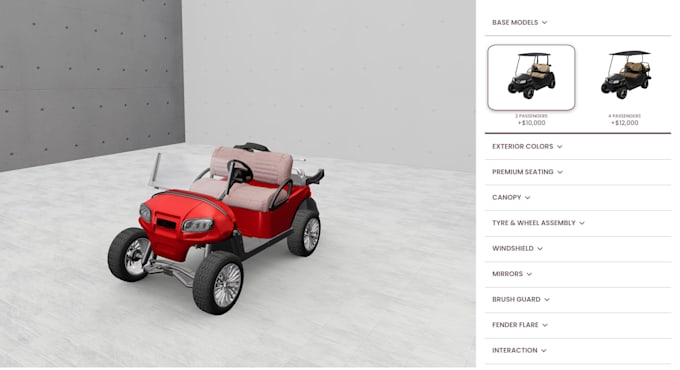 create an interactive 3d product configurator for your site