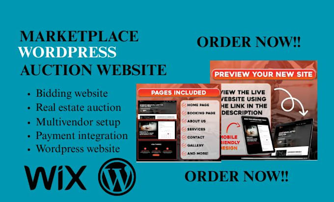 create marketplace auction website, car insurance booking bid listing website