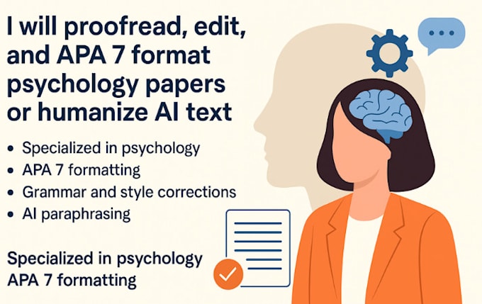 proofread and edit psychology topics, apa 7 or remove ai