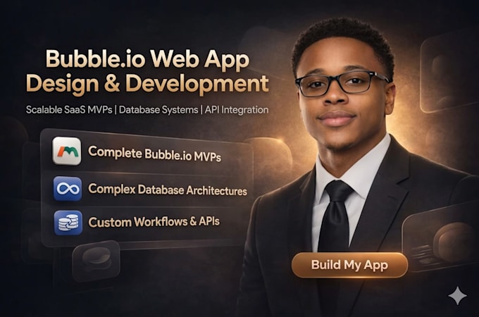 build a professional bubble io web app or saas mvp as your bubble developer