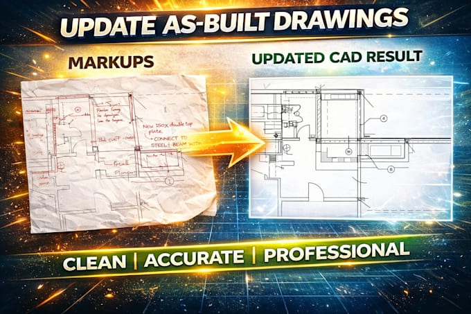 convert PDF markups and sketches into autocad drawings