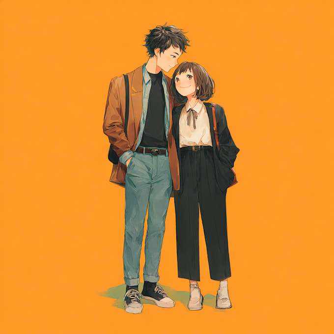 draw a couple portrait, wedding illustration