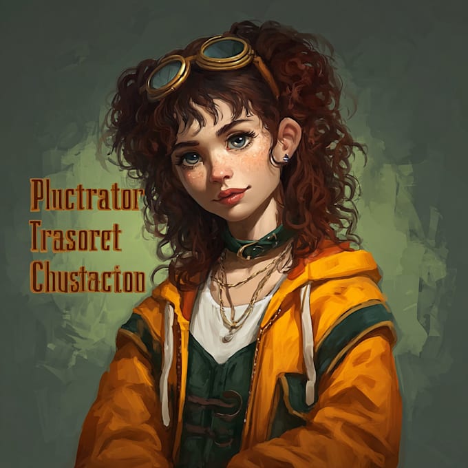 draw semi realistic character, portrait, illustration