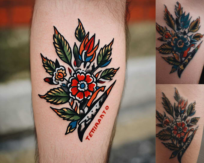 draw you a design with traditional tattoo style