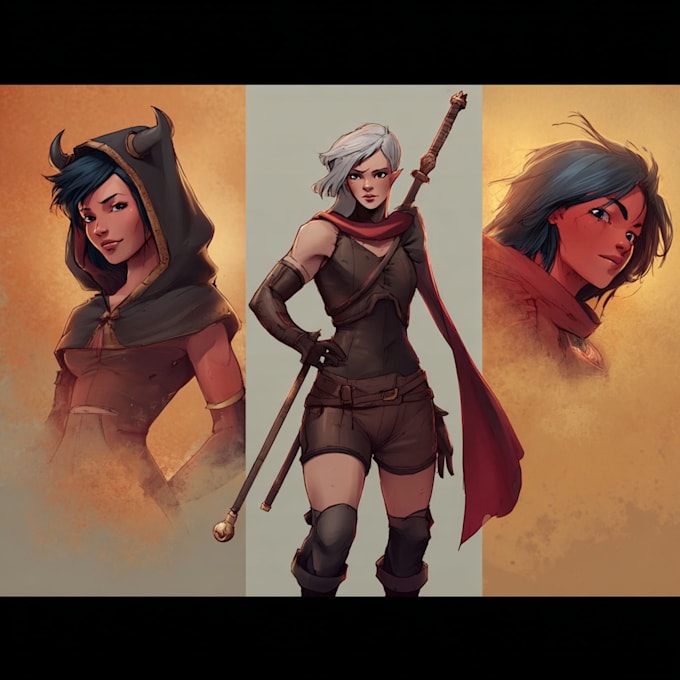 draw dnd character art and oc character