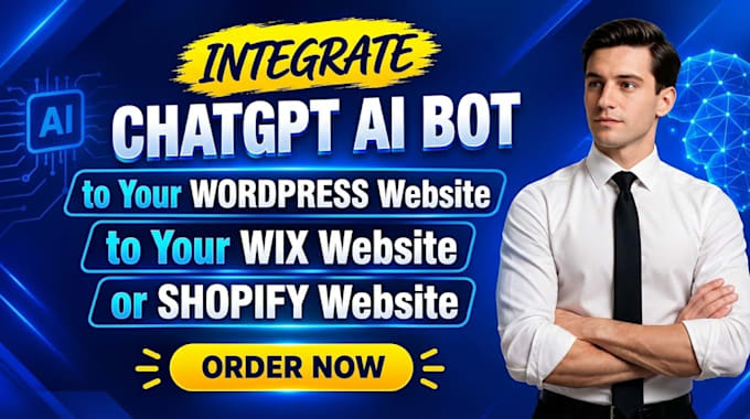 add chatgpt based ai bot to your wordpress or shopify website