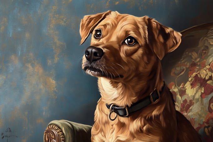 draw watercolor pet portrait