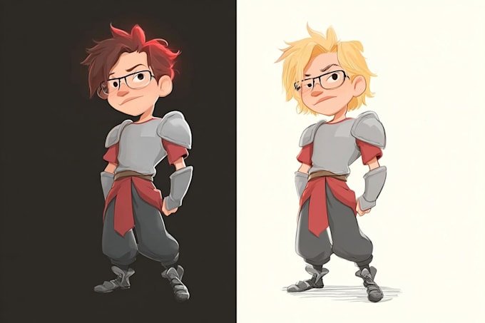 design a 2d cartoon character
